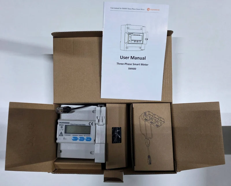 RUNHOOD Smart Meter SM400 – Dreiphasiger Stromzähler · Für F2400 · Energieüberwachung
