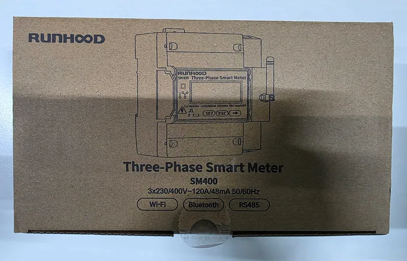 RUNHOOD Smart Meter SM400 – Dreiphasiger Stromzähler · Für F2400 · Energieüberwachung