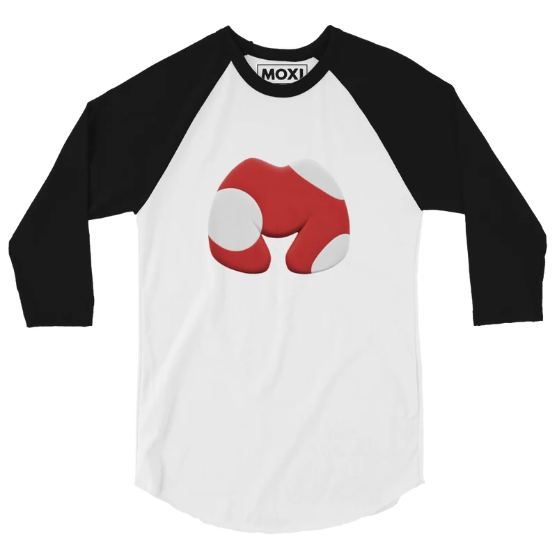 M Mushroom Logo 3/4 sleeve raglan shirt