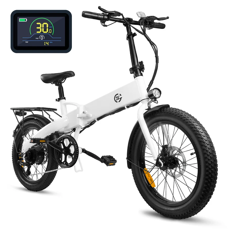 Foldable Electric Bike for Adults | 48V 25MPH | 20" x 3.0" Fat Tire