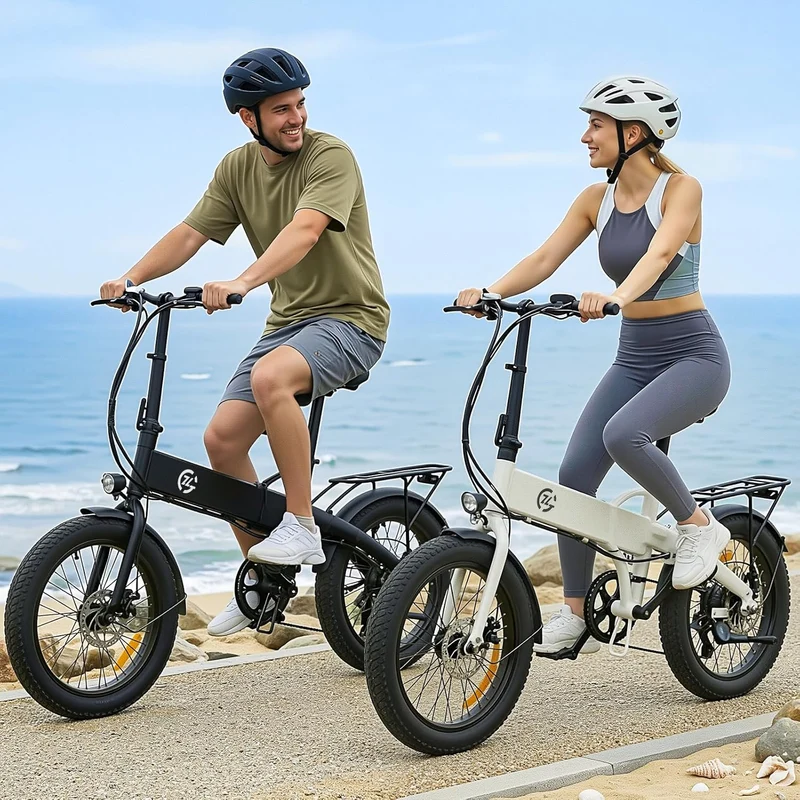 Foldable Electric Bike for Adults | 48V 25MPH | 20" x 3.0" Fat Tire
