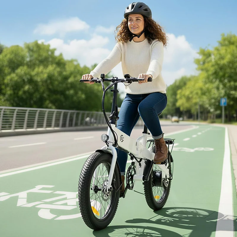 Foldable Electric Bike for Adults | 48V 25MPH | 20" x 3.0" Fat Tire