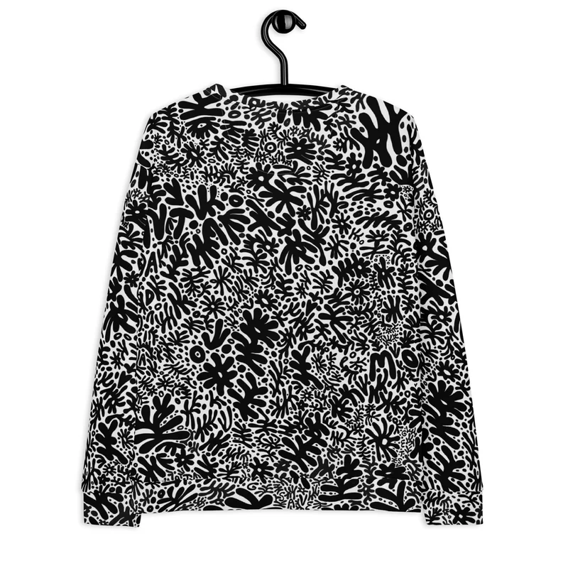 Bent Weird All Over Black & White Sweat