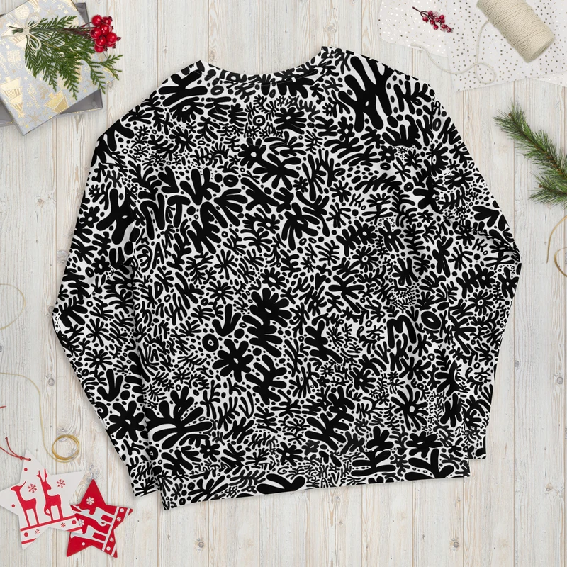 Bent Weird All Over Black & White Sweat