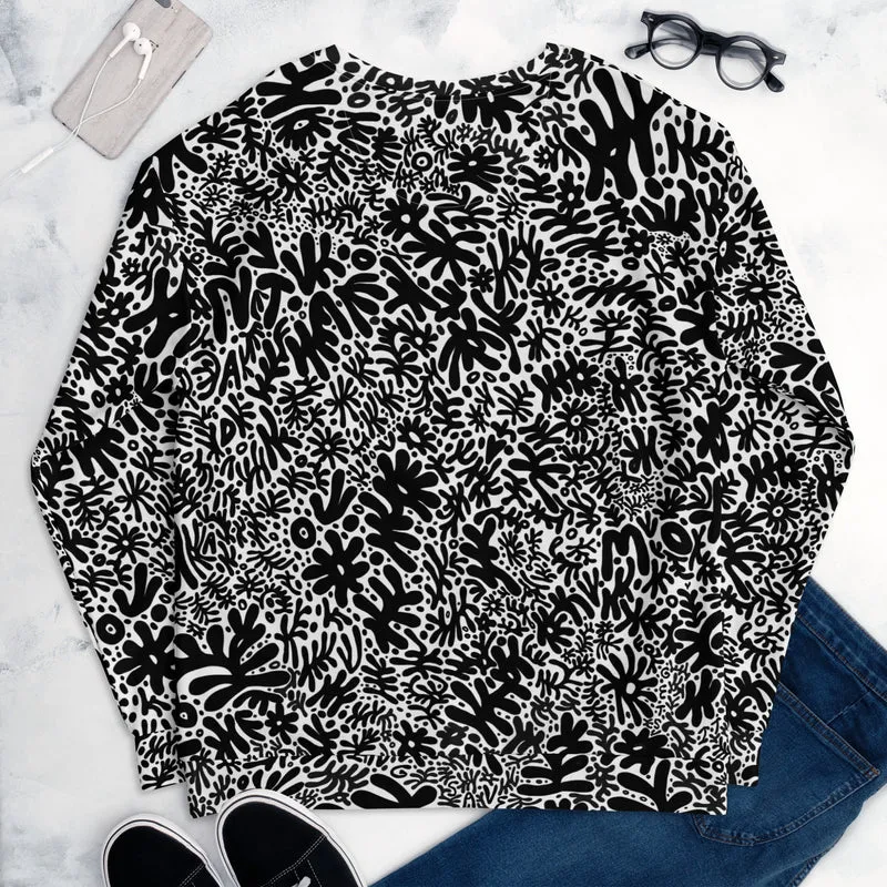 Bent Weird All Over Black & White Sweat