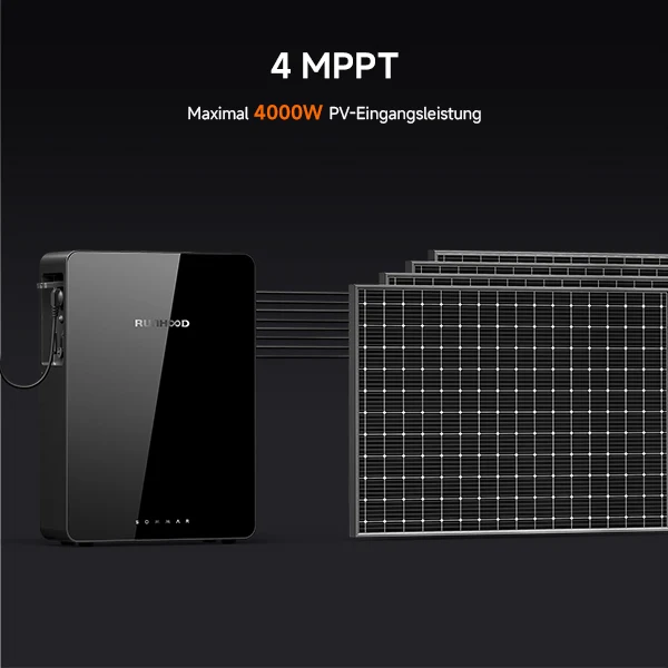 5,12 kWh Runhood SOMMAR R5200-DC All-in-One Micro Solar ESS · Balkonkraftwerk 4000 Watt PV-Eingang · AC-2500 Watt Notstrom · Solar-Speicher · Batterie