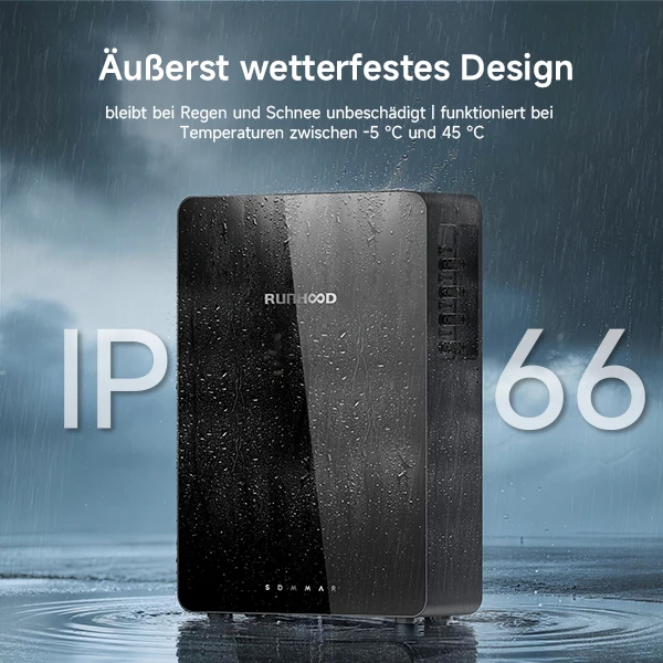 5,12 kWh Runhood SOMMAR R5200-DC All-in-One Micro Solar ESS · Balkonkraftwerk 4000 Watt PV-Eingang · AC-2500 Watt Notstrom · Solar-Speicher · Batterie