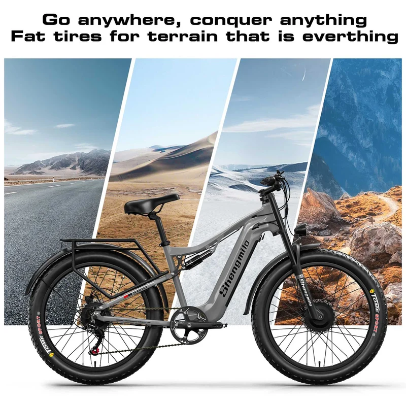 Shengmilo S600 Electric Bike 26" Dual Motor 2000W EU CE for Sale