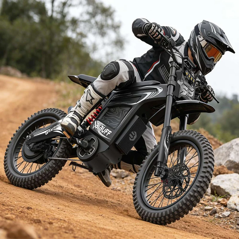 50MPH Fast Electric Dirt Bike Bibuff GT600 72V 7500W 30AH for Sale