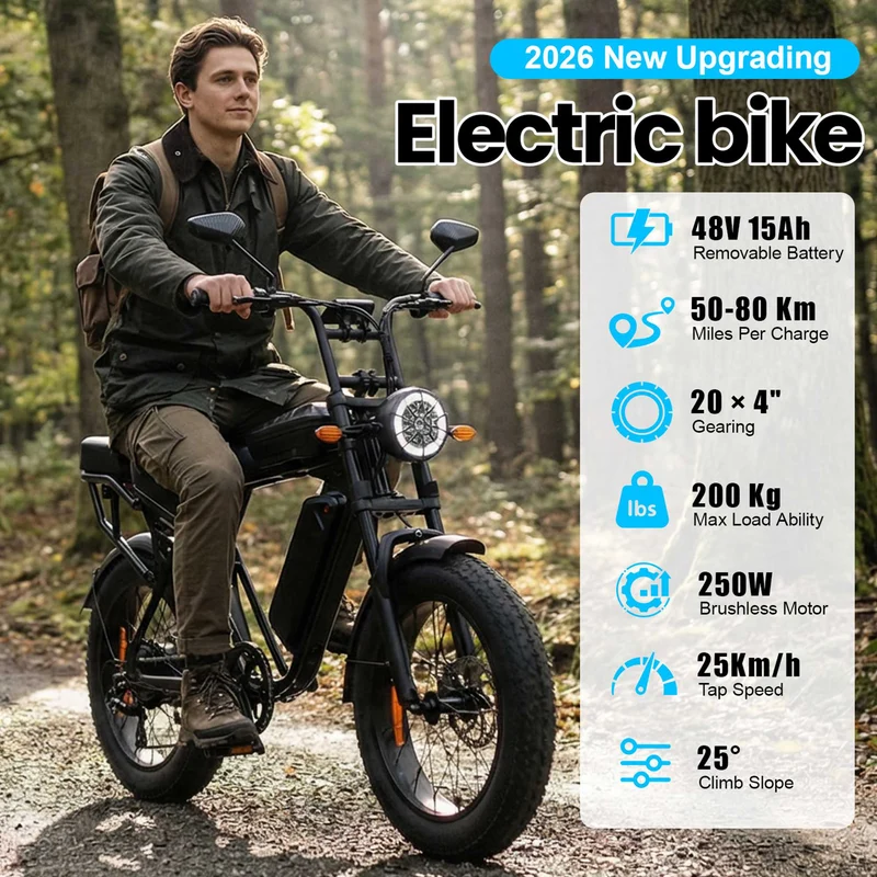 20" Fat Tire Electric Bike | 48V 15Ah | NFC Start | 25-45KM/H for Sale