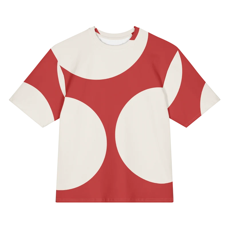 Mushroom Dot All Over Red Shirt
