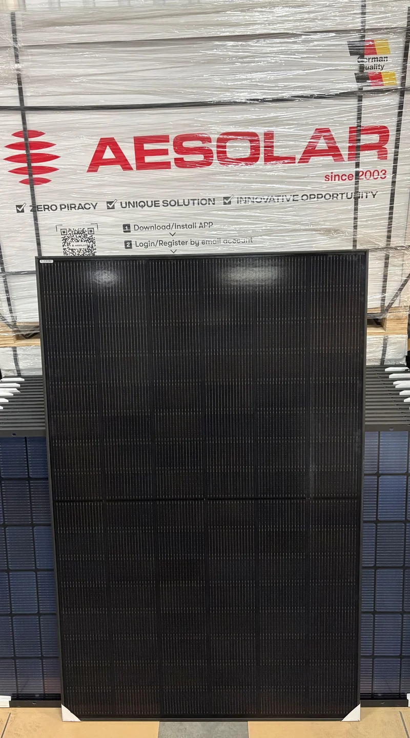 3.96 kW HUXPOWER Solar-Carport Single · 1 Stellplatz · 5280*3030*3390 mm · inkl. 9x 440W AESOLAR HORIZON - Bifacial Glas-Glas TRANSPARENT