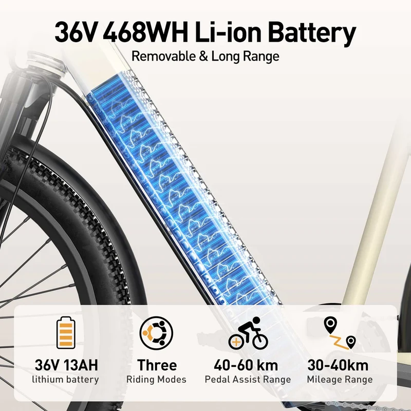 Electric Bike for Adults 15.5mph 36v 13ah 60km Range