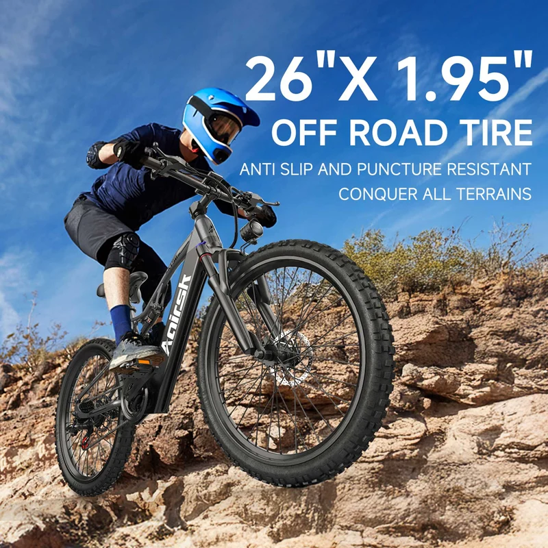 100KM Long Range Electric Bike for adults 26" Full Suspension NFC Lock