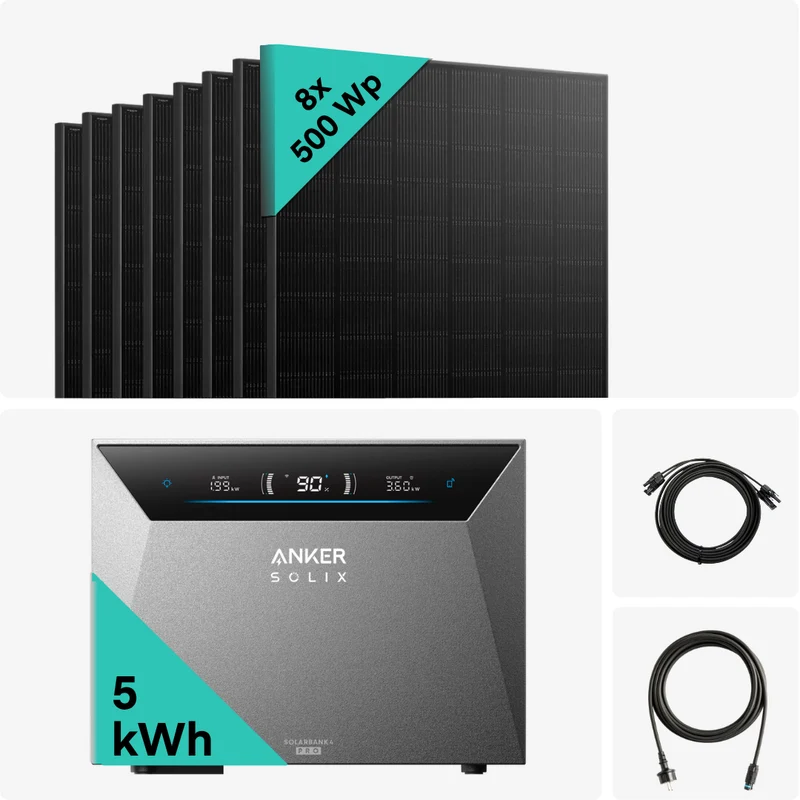 Yuma x Anker - 4000W Solaranlage mit SOLIX Solarbank 4 PRO