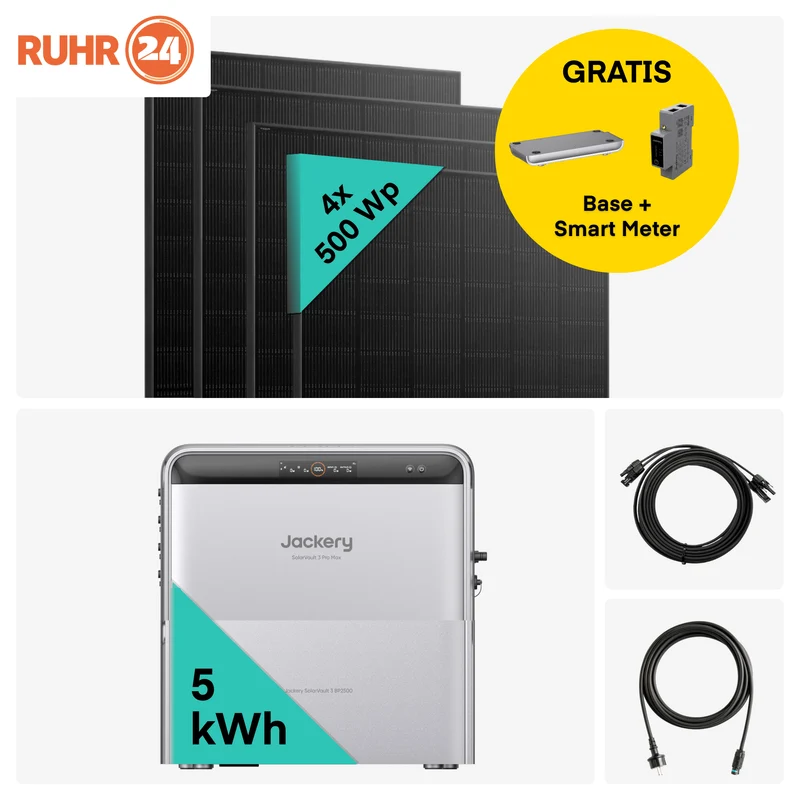 Ruhr24 Deal: Yuma x Jackery – 2000 W Balkonkraftwerk mit SolarVault 3 Pro MAX inkl. BP2500