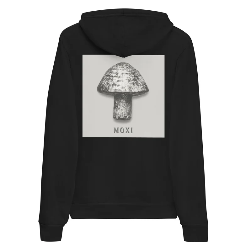 Moxi Mushroom Black n White Pull Over Hoodie