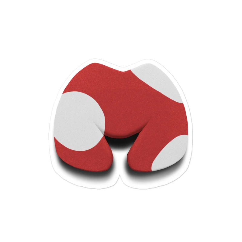 M Mushroom Sticker Red