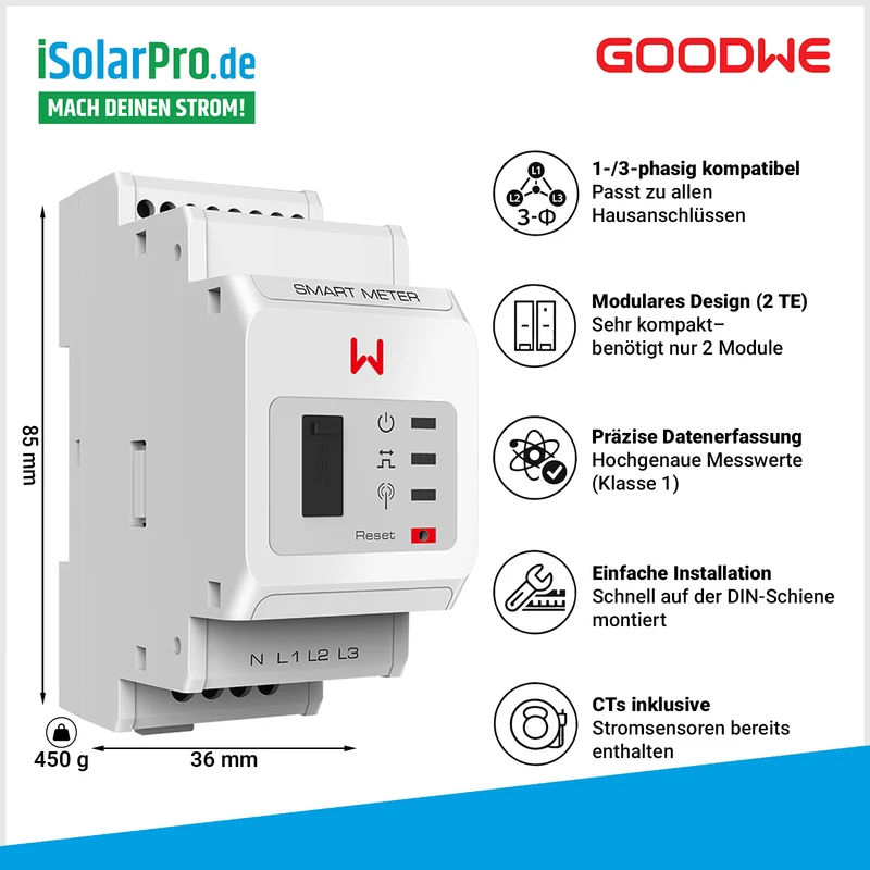 GoodWe Smart Meter GM3000 3-phasig Intelligenter Stromzähler