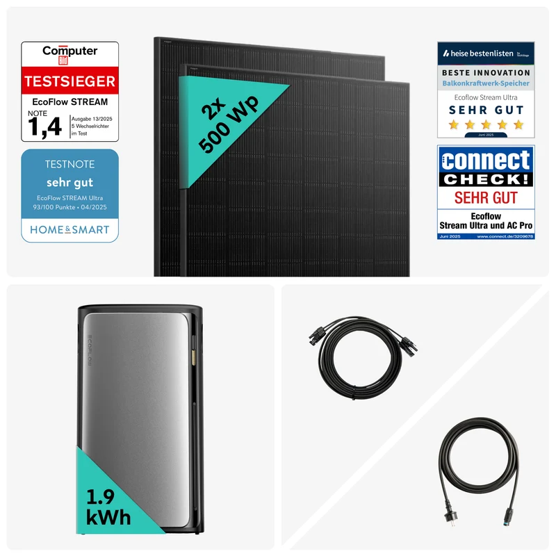 Yuma x EcoFlow - 1000W Balkonkraftwerk mit STREAM Ultra