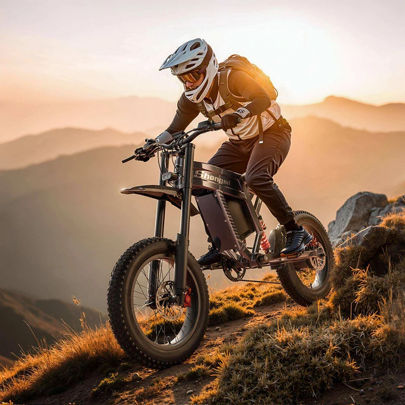Electric Dirt Bike 45-65 KM/H Speed 60V 30A 110KM Long Range