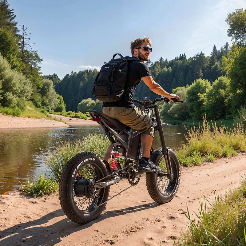 Electric Dirt Bike 45-65 KM/H Speed 60V 30A 110KM Long Range
