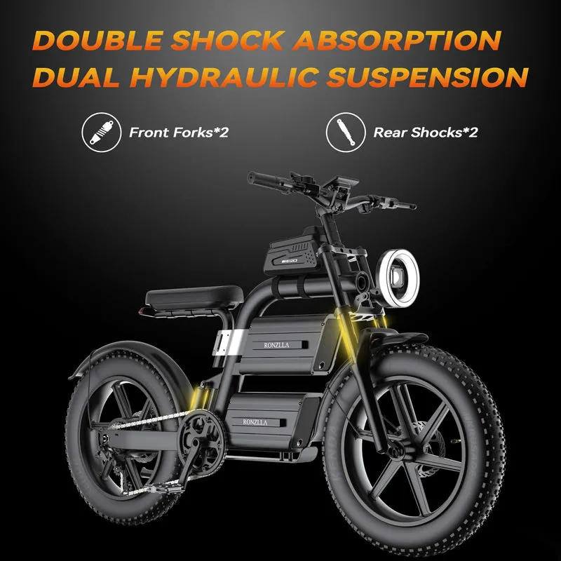 Electric Dirt Bike 40mph 93 Miles Long Range RONZLLA e20 plus