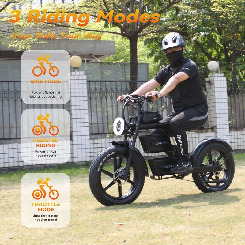 Electric Dirt Bike 40mph 93 Miles Long Range RONZLLA e20 plus