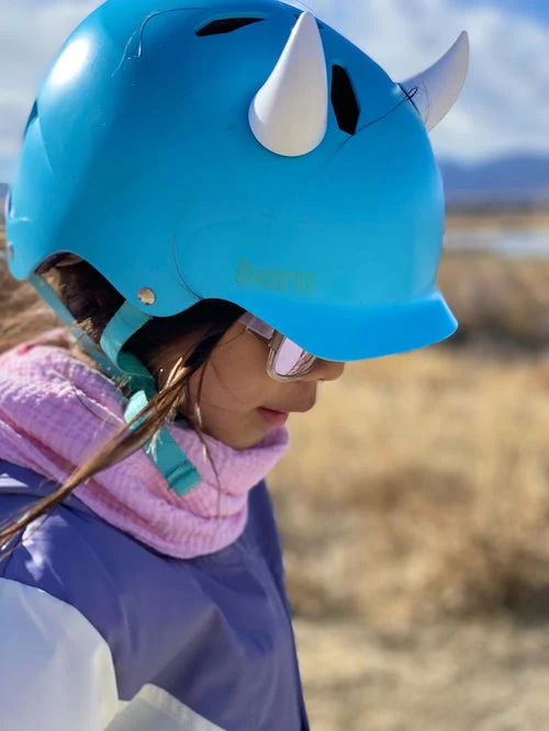 Helmet Flair MagNeatOhz: Small White Devil Horns for Helmet