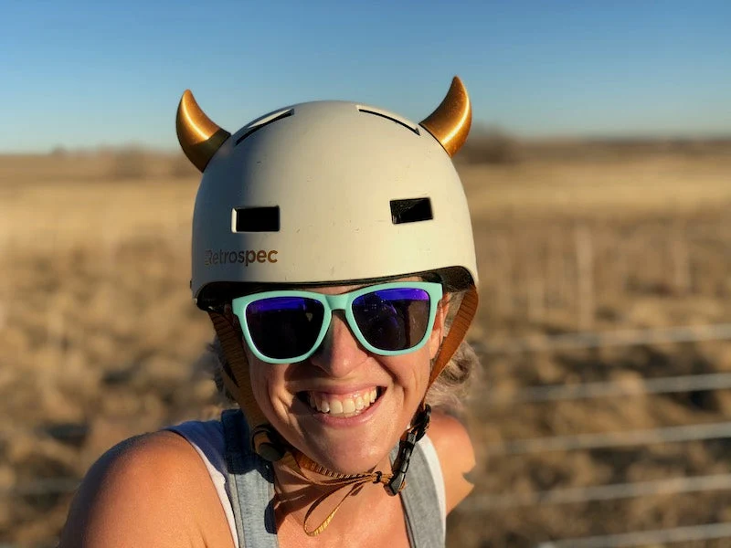 Helmet Flair MagNeatOhz: Small Gold Devil Horns for Helmet