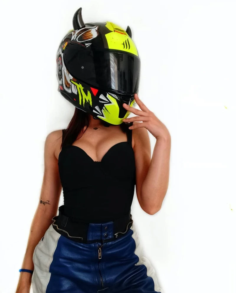 Helmet Flair MagNeatOhz: Small Black Devil Horns for Helmet