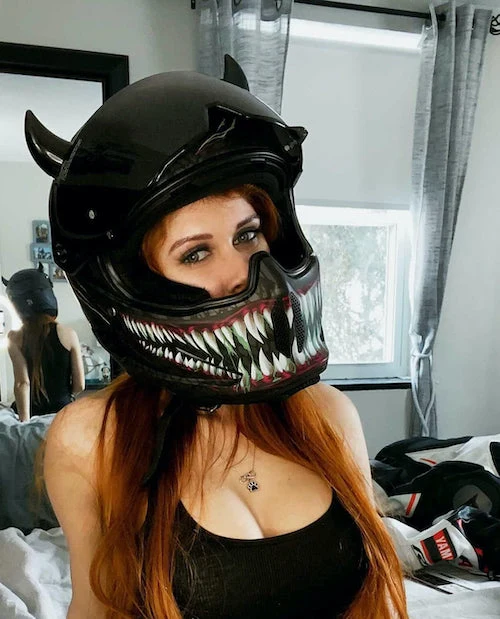 Helmet Flair MagNeatOhz: Small Black Devil Horns for Helmet