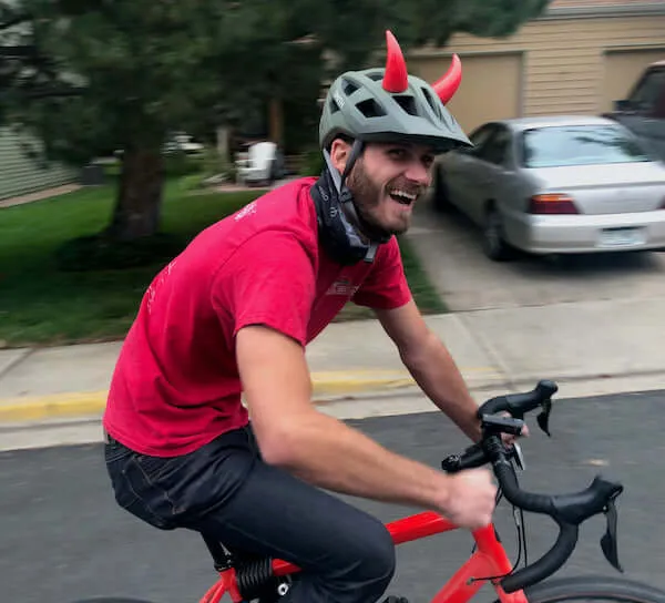 Helmet Flair MagNeatOhz: Large Red Devil Horns for Helmet