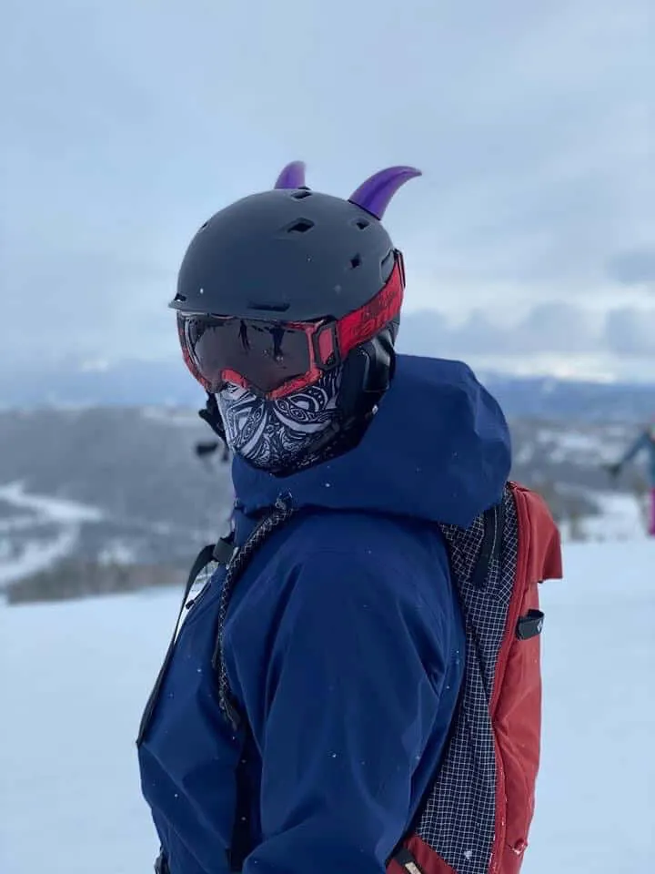 Helmet Flair MagNeatOhz: Large Purple Devil Horns for Helmet