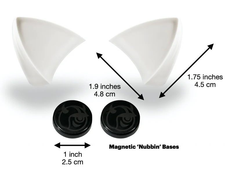 Helmet Flair MagNeatOhz: Cat Ears for Helmet White