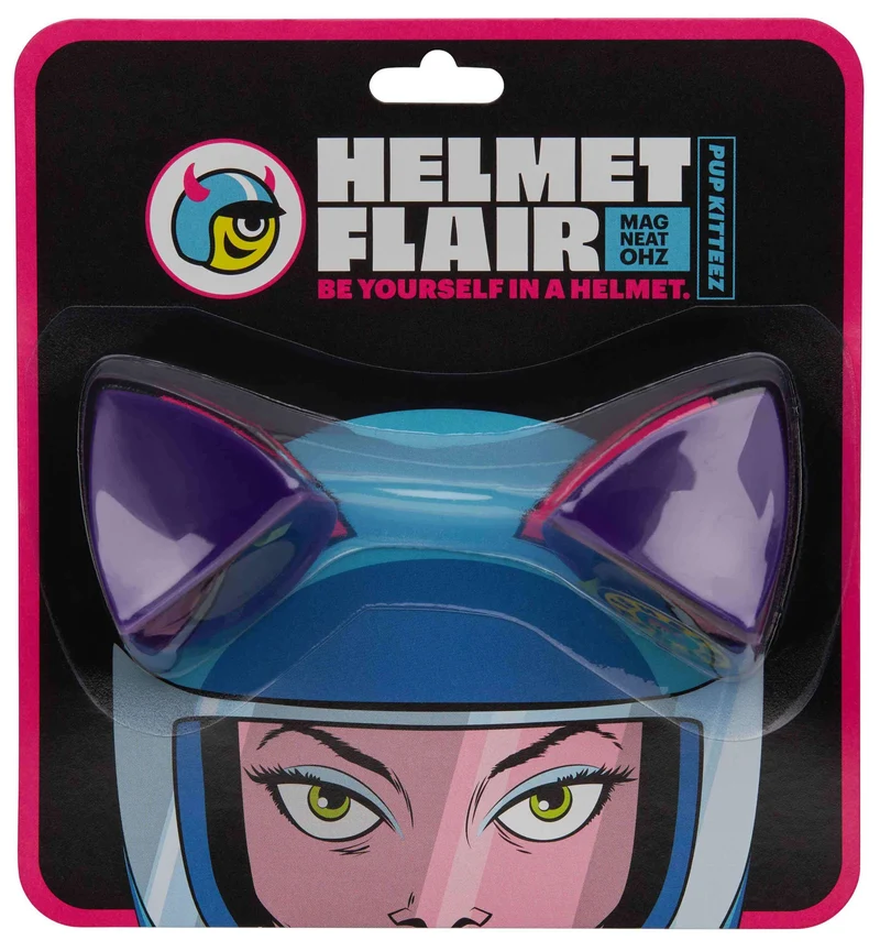 Helmet Flair MagNeatOhz: Cat Ears for Helmet Purple