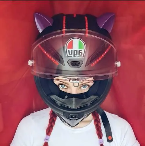 Helmet Flair MagNeatOhz: Cat Ears for Helmet Purple