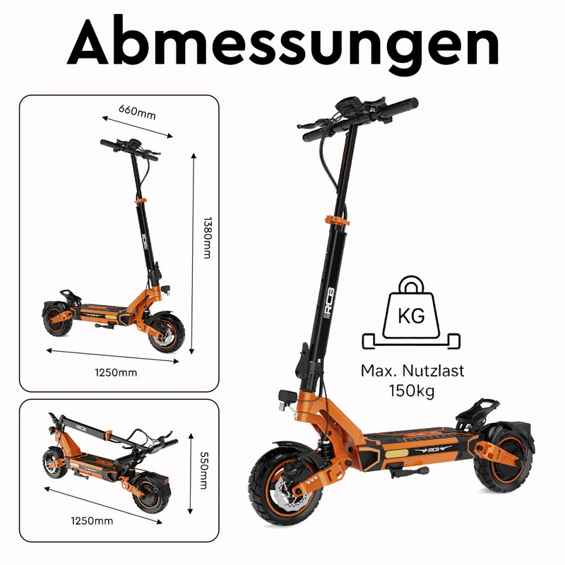 RCB Offroad E‑Scooter D7 PRO Ultra NFC Blinker (ABE)
