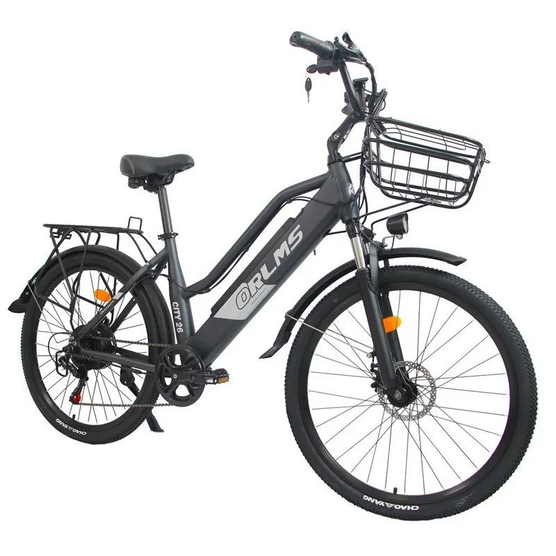 ORLMS CITY BIKE 26" Damen E Bike mit Tiefeinstieg 500W Motor 48V 15AH Batterie
