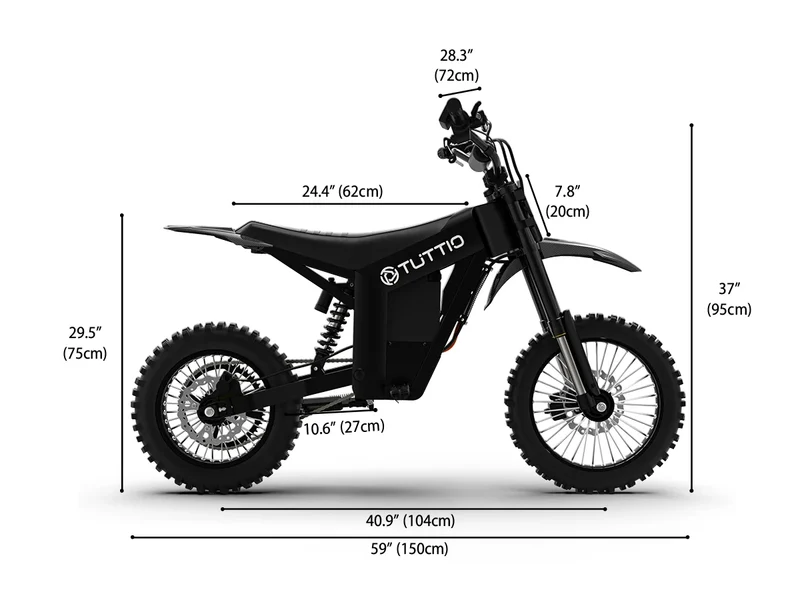 TUTTIO Soleil01 SE 14" Offroad-Elektrofahrrad 3000W Motor 48V 12Ah Batterie