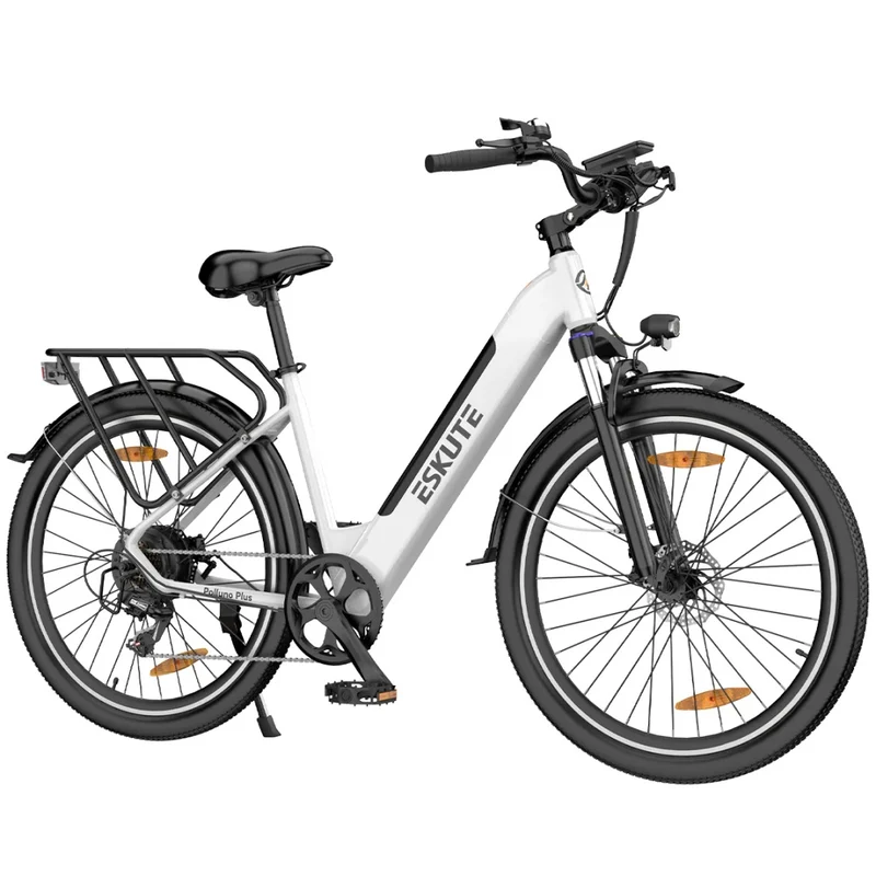 ESKUTE Polluno Plus 26"/28" City-Elektrofahrrad Mit Drehmomentsensor 250W Motor 36V 20Ah Batterie