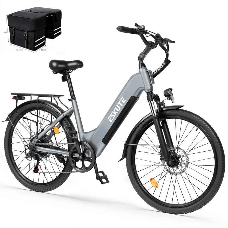 ESKUTE C202 26" Tiefeinsteiger-Elektrofahrrad 250W Motor 48V 17.5Ah Batterie