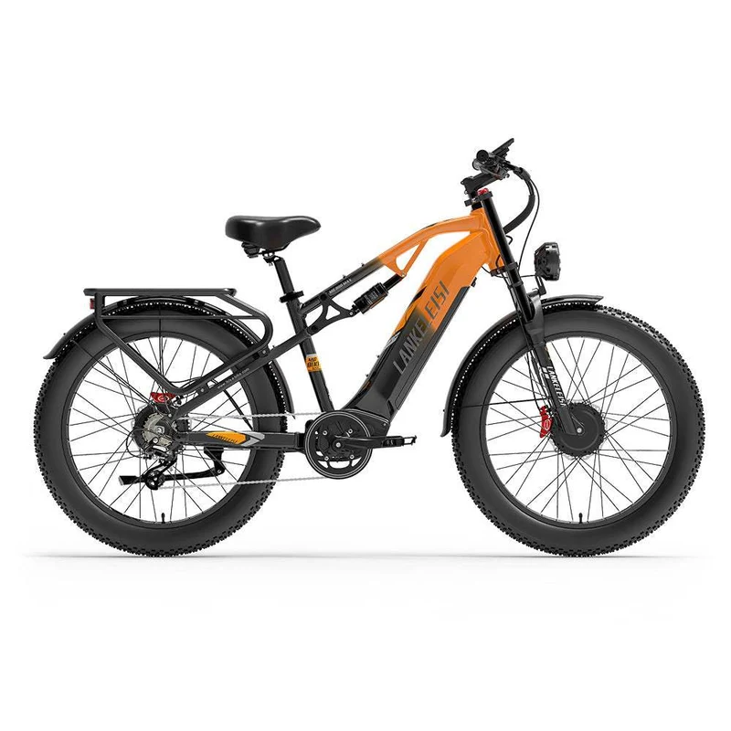 LANKELEISI MG800MAX VAE tout-terrain 26″ 2*1000W Motor 48V 20Ah Batterie