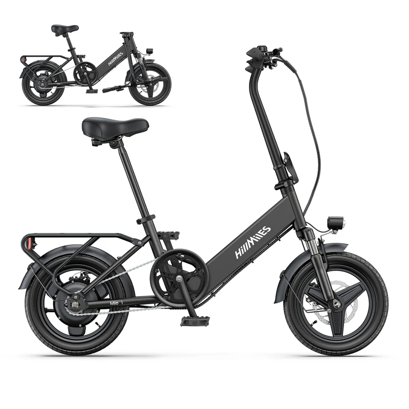 HILLMILES Mile 1 14" Damen Elektrofahrrad mit Tiefeinsteigerrahmen 250W Motor 36V 10,4Ah batterie