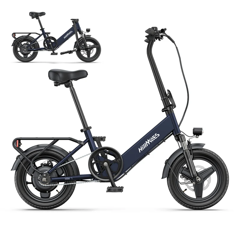 HILLMILES Mile 1 14" Damen Elektrofahrrad mit Tiefeinsteigerrahmen 250W Motor 36V 10,4Ah batterie