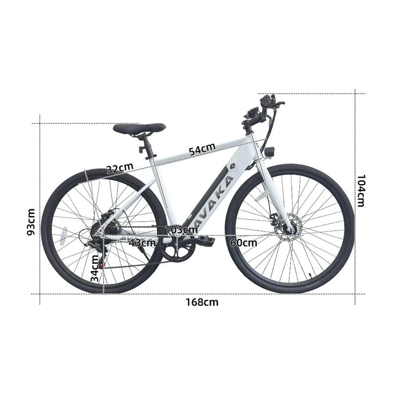 AVAKA R1 27,5" Elektro Stadtfahrrad mit 250W Motor und 36V 7,8Ah batterie