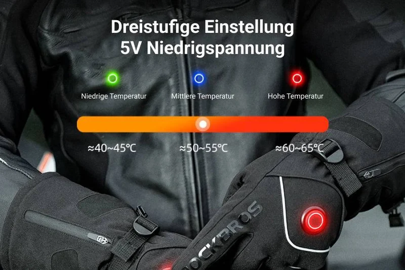 Elektrisch geheizte Fahrradhandschuhe