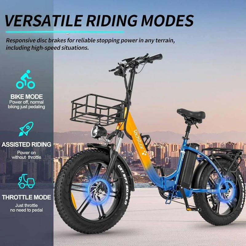 YVY MN20 20" Fatbike Elektrofahrrad faltbar 1000W Motor 48V 15Ah/20Ah batterie
