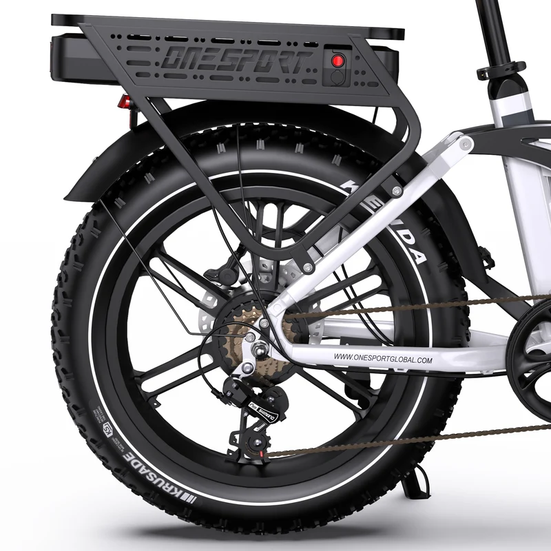 ONESPORT OT08PRO 20“ Vollgefedertes Fat Tire Elektrofahrrad 500W Motor 48V 18Ah*2 Dual Batterie