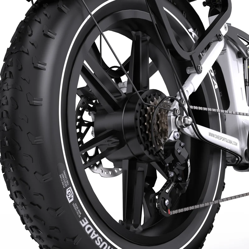 ONESPORT OT08PRO 20“ Vollgefedertes Fat Tire Elektrofahrrad 500W Motor 48V 18Ah*2 Dual Batterie